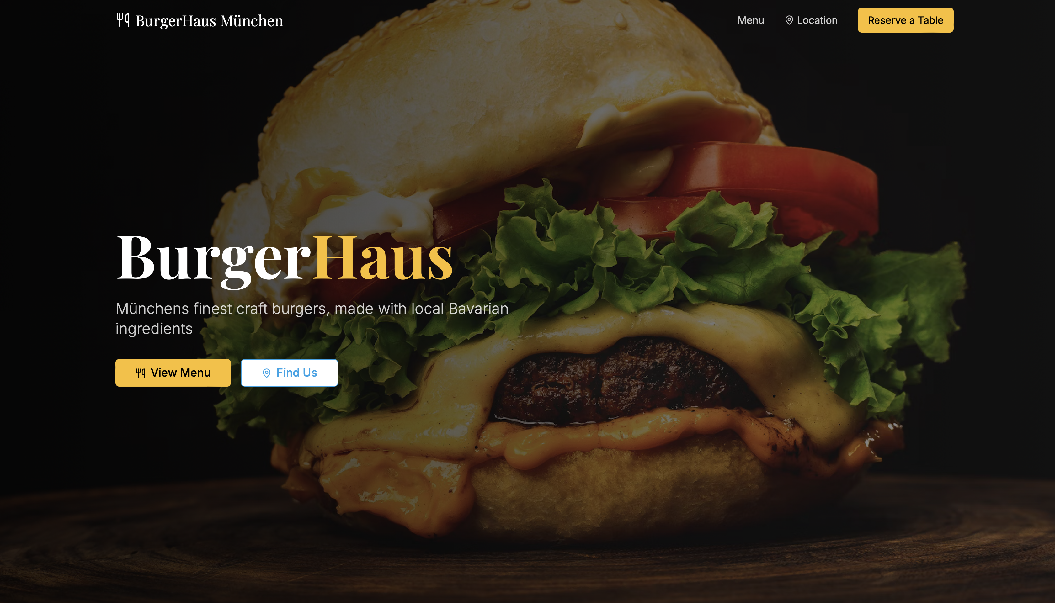 Burgerhaus Website