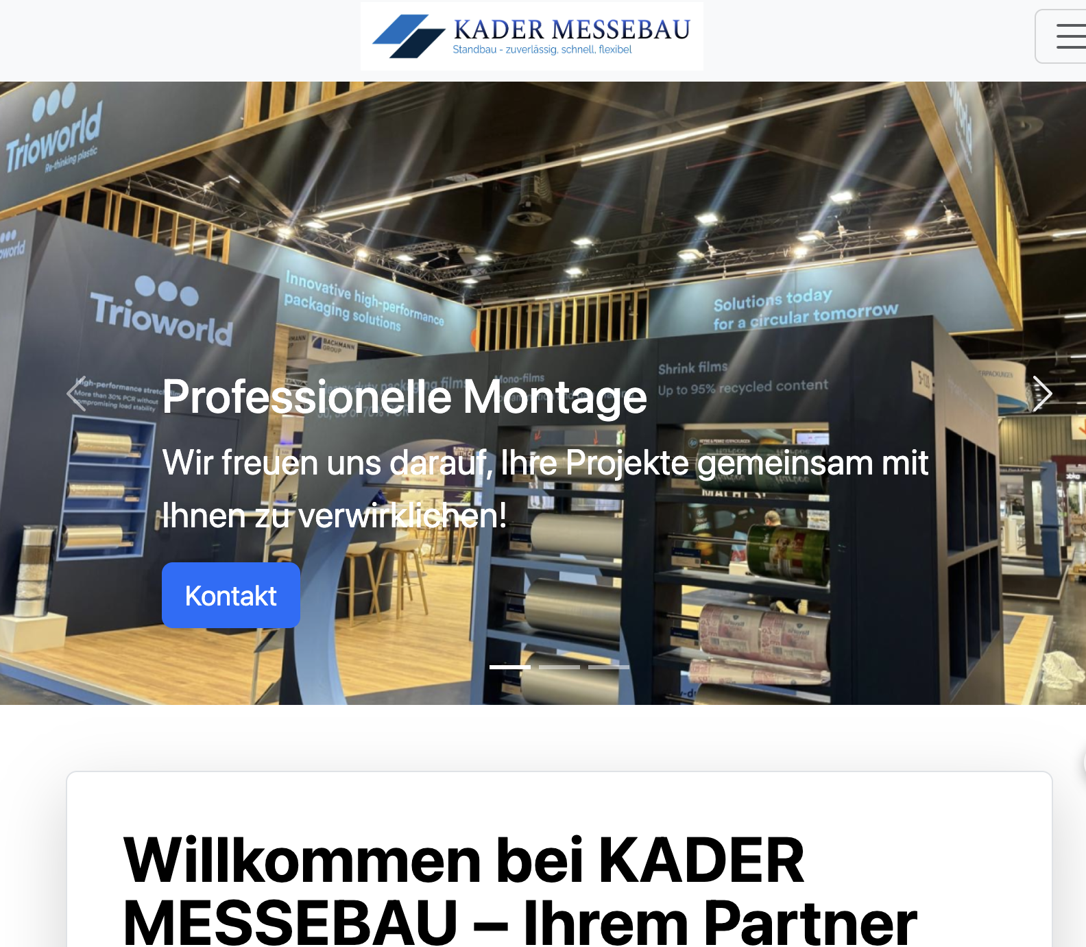 Messebau Website